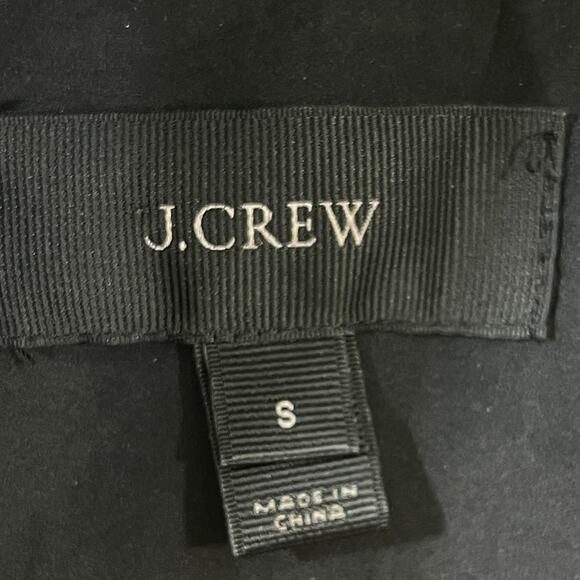 J. CREW Puffer Vest Womens Small S Black Quilted Down Filled Full Zip Pockets - Picture 2 of 9